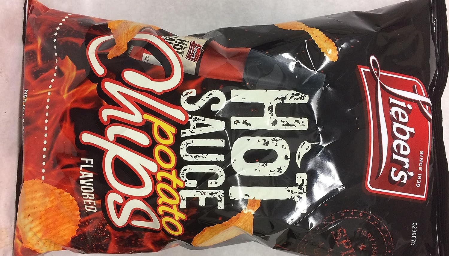 Lieber's Hot Sauce Potato Chips Flavored Kosher For Passover 9 Oz. Pack Of 6.