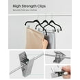 thumbnail image 5 of 20-Pack Pants Hangers, 16.7-Inch Long Velvet Hangers with Adjustable Clips, Heavy-Duty, Non-Slip Skirt Hangers, Velvet Pants Hangers, 5 of 8