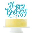 thumbnail image 1 of Decoración para pastel Happy Birthday con brillo azul Yetxel, 1 of 8