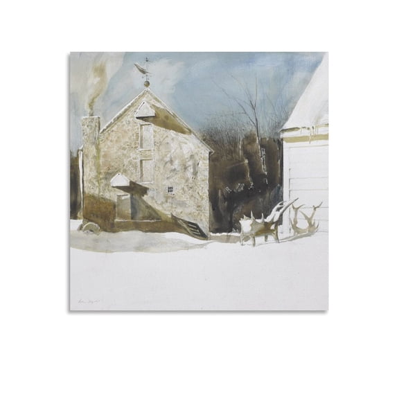 Andrew Wyeth Weather Front Canvas Printing Famous Paintings, Wall Art Posters, Decorative Hanging Pictures Wall Art Poster Scroll Canvas Painting Picture Living Room Decor Home 28x28inch(70x70cm)