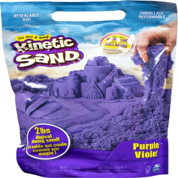 Kinetic Sand, The Original Moldable Sensory Play Sand Toys For Kids, Purple, 2 lb. Resealable Bag, Ages 3+