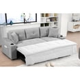 thumbnail image 4 of Grey fabric foam - double side armrest pockets - living room and apartment - handy storage, 4 of 6