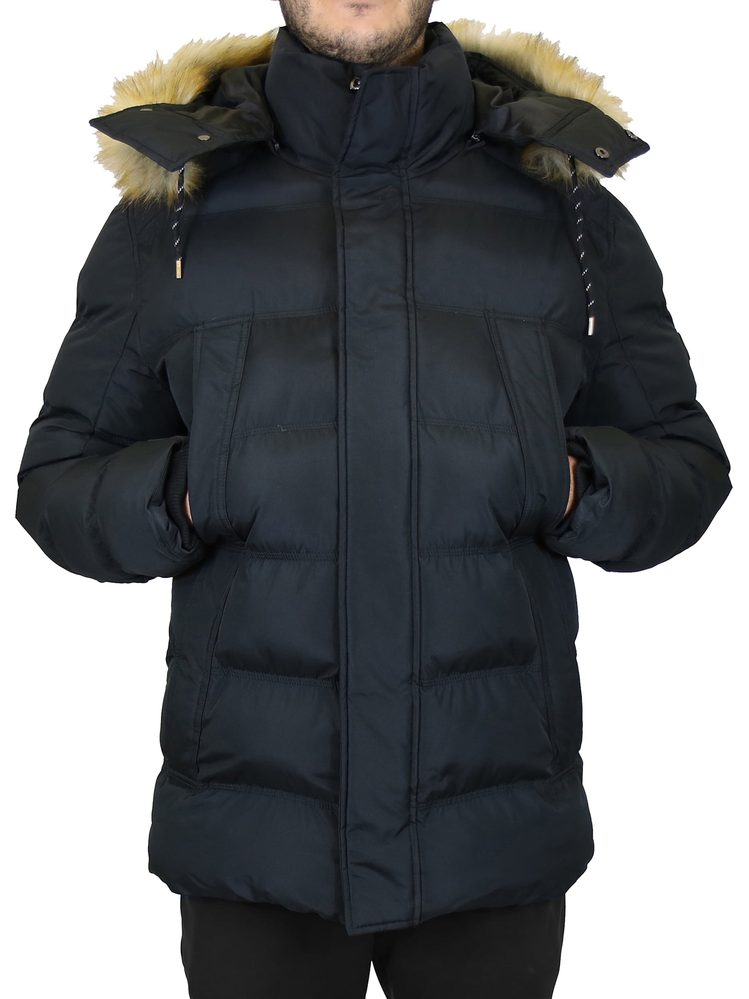 JESPER Women Warm Long Jacket Faux Fur Collar Hooded Coat Big Size Parka Windbreaker Outwear 