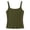 Army Green, variant on Girls Ribbed Knit Square Neck Cami Sleeveless Fitted Crop Tank Top Casual Basic Layering Shirt for Summer Outfits Beige Size 7-8 Years