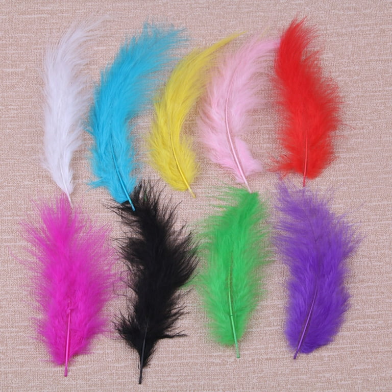 Ozs 100Pcs/300Pcs Colorful Feathers for DIY Craft Wedding Home Party Decorations, Size: One size, Black