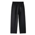 thumbnail image 4 of Men's Casual Pants Men's Casual Pants Solid Color Suede Straight And Black M, 4 of 4
