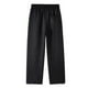 thumbnail image 4 of Pantalones rectos de ante de color liso para hombre: diseño informal, tejido resistente, fáciles de combinar con camisetas, para uso diario y al aire libre, 4 of 4