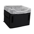 thumbnail image 4 of Asiento de coche para perros Casa para mascotas Cómodo ajustable para el asiento trasero Transpirable Lavable Nido para perros Asiento para negro, 4 of 9