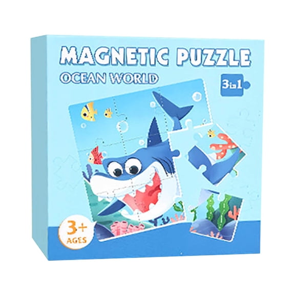 Elainilye Magnetic Puzzle for Kids Ages 3 to 6, Educational Toy for Puzzle Thinking and Logic Skills Development, Preschool Learning Game with Magnetic Pieces