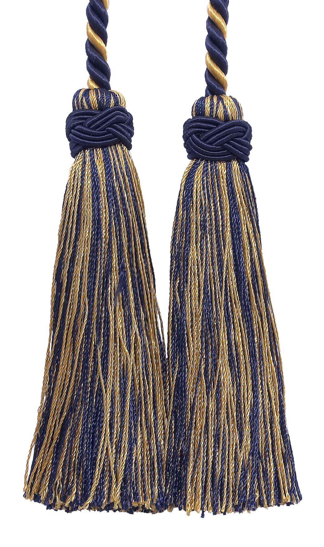 two piece deep back slit tassel