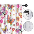 thumbnail image 4 of Blackout Kids Curtains,White Colorful Butterfly Flower Pattern Childrens Insulated Curtains Set Of 2,Bedroom Essentials,Toddler Room Decor 42"x63", 4 of 5