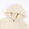 thumbnail image 7 of Kids Cotton Sweatsuits Girls Boys Fleece Lined Winter Outfits 2 Piece Sets Hoodies Joggers Sweatpants with Pockets Beige, Size 3-4 Y, 7 of 7