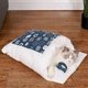 thumbnail image 5 of Bonita cama cueva para gatos de color azul con almohadas extraíbles y alfombra suave para mascotas lavable a máquina, 5 of 5