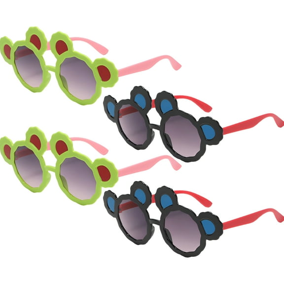 GJX 4Pcs Toddler Sunglasses,Built to Last Toddler Sunglasses Age 2-4,Stays in Place Kids Sunglasses,UV400 Protection,Style1