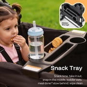HARPPA Foldable Wagon Stroller for 2 Toddlers with Pull & Push Handle, Canopy, 32.9lbs, Black
