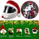 thumbnail image 5 of Sombrero de casco de moto unisex de Papá Noel, cómodo terciopelo rojo y, 5 of 8