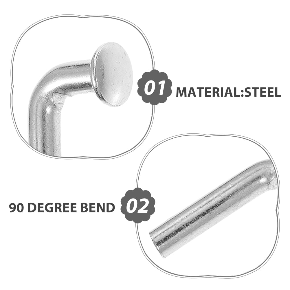 WEAVILUX 100Pcs Heavy Duty L Shaped Galvanized Locking Pin with 90 Degree Bend for Pallet Rack Shelving Hardware
