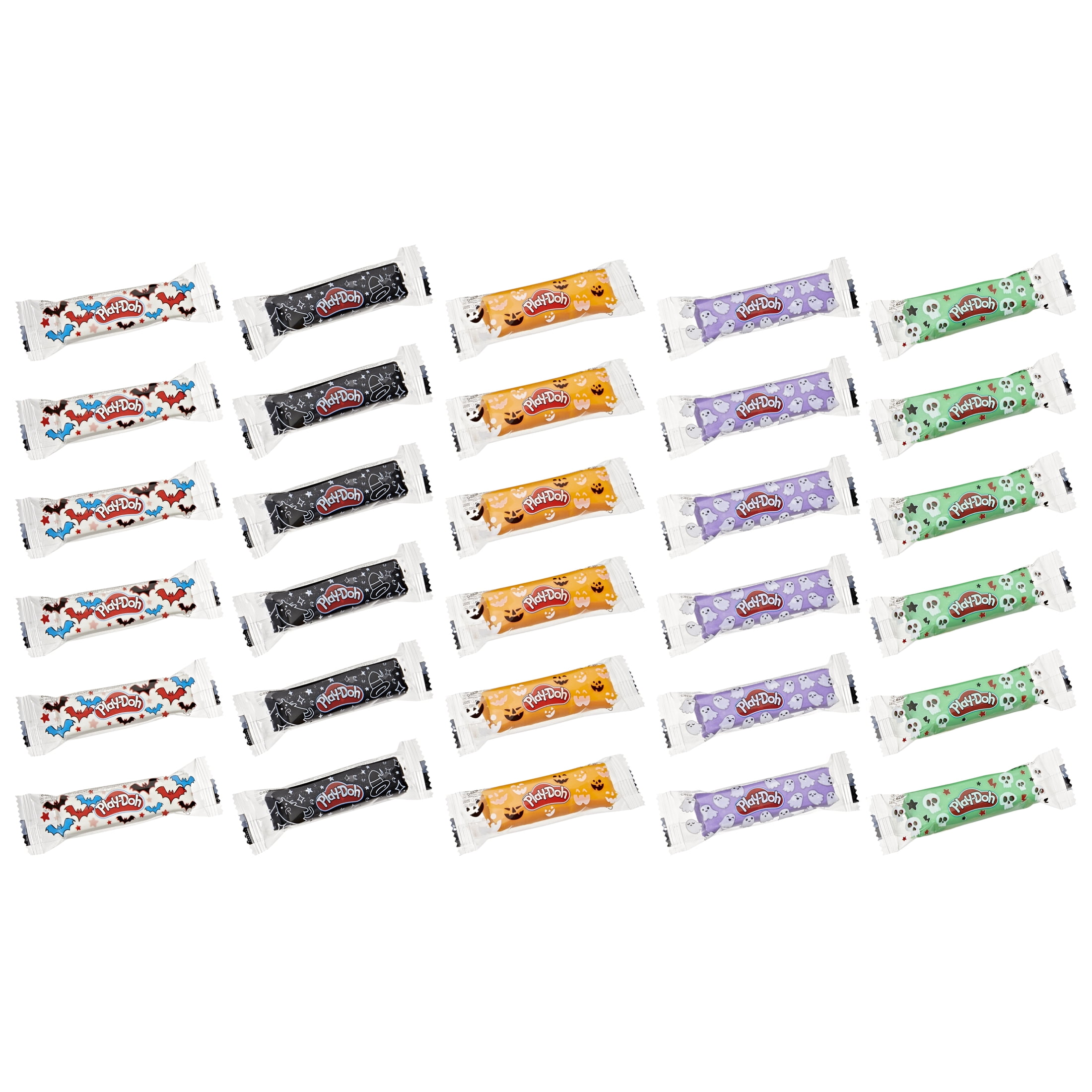 Play-Doh 30-Pack Halloween Modeling Compound, Spooky Colors, Non-Candy Treats for Kids 2+