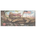 thumbnail image 4 of WOBOGO American Flag Flower Cat Acrylic Pen Holder 4 Compartments Clear Pencil Organizer Makeup Brush Storage Case, 4 of 7