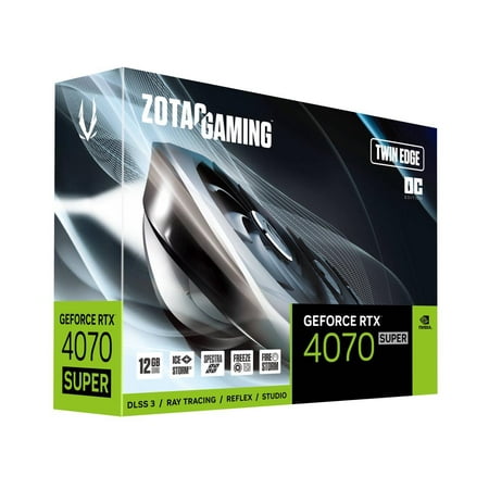 ZOTAC - GeForce RTX 4070 SUPER Twin Edge OC 12GB GDDR6X PCI Express 4.0 Graphics Card - Gray