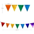 thumbnail image 2 of AUR Rainbow Party Decorations Colorful Metallic Fabric Triangle Pennant Banner Flag Bunting Garland for Rainbow Fiesta Carnival Christmas Birthday Wedding Baby Shower Holiday Outdoor Party Supplies, 2 of 13