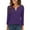 Purple, variant on yunLCZ Women's T-shirts Women's 3/4 Length Sleeve Tops V Neck Basic Tee Solid Color Shirts Blouse Tops Women's Blouse T Shirt Office casual blouse with leggings