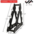 thumbnail image 3 of JFIT Dumbbell Tree Rack, Black - Holds up to 40 lbs of Dumbbells (NO WEIGHTS INCLUDED), 3 of 5