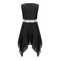 thumbnail image 2 of inhzoy Kids Girls Metallic Sequins Ballet Praise Dance Dress Sleeveless Lyrical Dresses Performance Black 8, 2 of 7