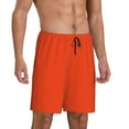 thumbnail image 2 of Logiee Orange Print Men's Pajama Shorts with Drawstring & Pockets,Sleep Shorts for Men,Sleepwear Bottoms,Elastic Waistband Loungewear-Large, 2 of 6