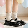 thumbnail image 6 of Girls Ruffle Crew Socks 4-Pack Soft Cotton Breathable Everyday Wear,Size 3 T, 6 of 6