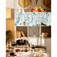 thumbnail image 3 of Tie Up Valance Curtain for Kitchen,Watercolor Green Mushrooms Rod Pocket Short Curtains Adjustable Tie-Up Shade Valances,Vintage Country Plant Window Treatment for Bathroom Living Room Bedroom, 3 of 8