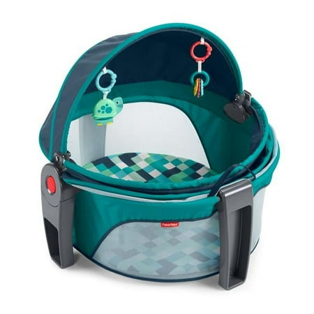 UPC: 0887961799378 | Fisher-Price On-the-Go Baby Dome Portable Bassinet and Play Space with Toys Pixel Forest Unisex