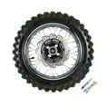 thumbnail image 4 of 12" Rear Wheel 80/100-12 3.00-12 Tire and Rim & Disc Brake Caliper Assembly & 12mm Axle Bolt for Pit Dirt Bike Motocross Offroad Apollo SSR Taotao 70cc 90cc 110cc 125cc 140cc CRF70 XR, 4 of 9