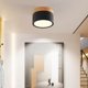 thumbnail image 2 of LED ceiling light, surface-mounted spot with wood decor, mini ceiling light, round, black, cold white 6000 K, 12 W, 2 of 4