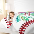 thumbnail image 4 of Feelyou Cartoon Desserts Kids Full Size Comforter Sets, Baseball Ice Hockey Bedding Comforter Set, Happy Birthday Party Reversible Bedding Sets, Lightweight Room Decor, 3-Piece, 4 of 8