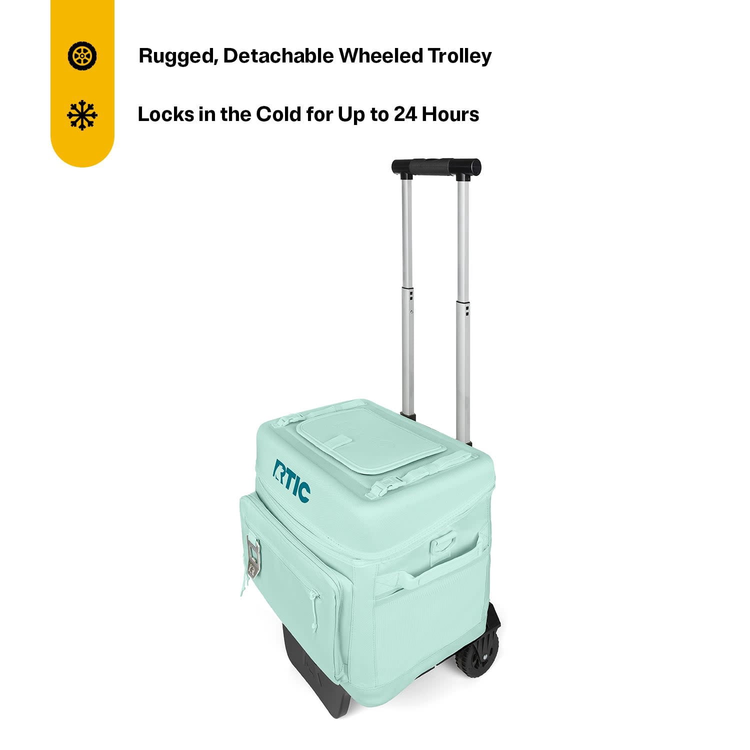 お値段変わりましたarly teal。t RTIC Everyday Wheeled Cooler, 40 Can Cooler, Collapsible Wheeled