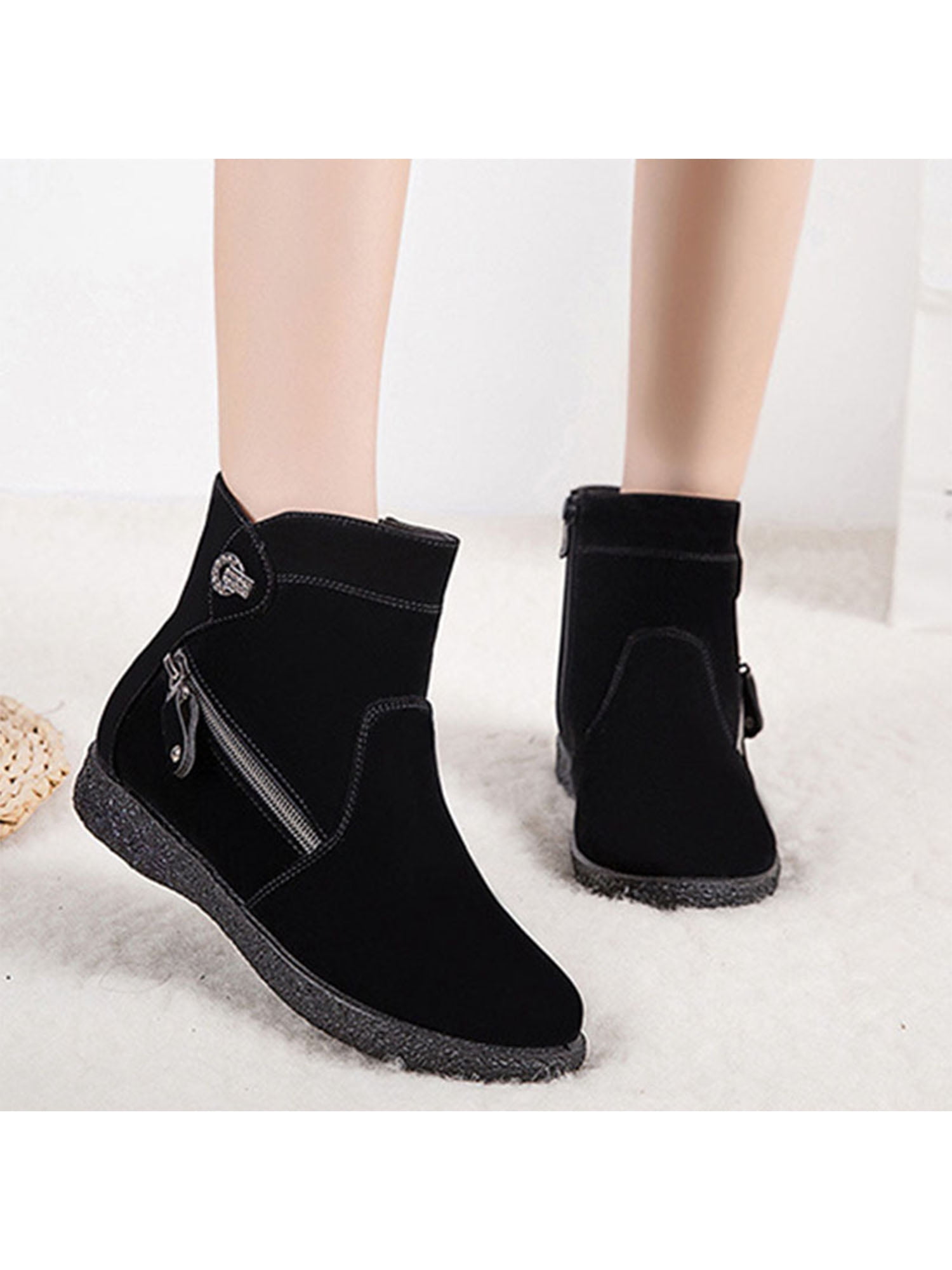 black ankle boots size 4