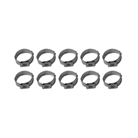 NICEXMAS Small Hose Clamp Hose Clamps 304 Stainless Steel 10Pack Silver
