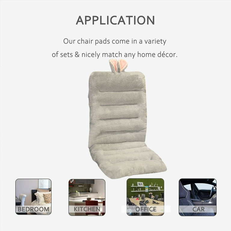 One-Piece Folding Back and Seat Cushion Fleece Warm Chair Pad Semi-Enclosed  Home