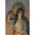 thumbnail image 2 of Edouard Rosset-Granger 11x14 Black Ornate Wood Framed Double Matted Museum Art Print Titled: The Woman with Basque Drum (1892), 2 of 5