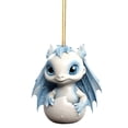 thumbnail image 1 of Christmas Tree Ornament Hanging Decoration Flying Baby Gothic Theme Acrylic 10 cm with Rope for Holiday Tree Display, 1 of 2