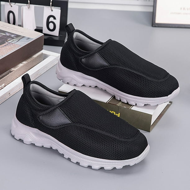 FitVille Zapatos Hombre Anchos Con Forro Sin Costuras Y Correa Ajustable - Fácil De Poner Y Quitar, Cómodo Todo El Día 40 EU XX-Ancho