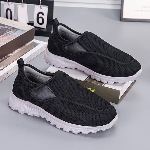 Calzado para diabéticos, calzado ancho con amortiguación, calzado ortopédico antideslizante, zapatillas ligeras para edemas para personas mayores