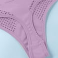thumbnail image 4 of Womens Panties Cotton Women's Hollow Comfortable Breathable High Elastic Seamless Underwear Shaping Underwear for Women Purple S, 4 of 8
