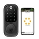 thumbnail image 1 of Cerradura de seguridad Yale con cerrojo, cerradura de puerta de entrada no conectada sin llave de níquel satinado con teclado digital y pantalla táctil para entrada de código, ‎YRD256-NR-619, 1 of 5