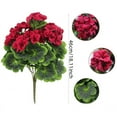 thumbnail image 4 of Zukuco Artificial Red Geranium Bush Faux Flowers Geraniums Silk Flowers Outdoor Plant Bush Red Geraniums for Home Garden Wedding Indoor Outdoor Decor (Red,Pack of 2), 4 of 7