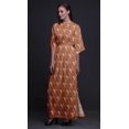 thumbnail image 3 of Bimba Robe Longue en Rayonne à Facettes Triangle Géométrique pour Femmes Boho Plage Cocktail Fête Maxi Fendue-TG, 3 of 6