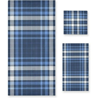 Rustic Geometric Beige Checkered 3 Piece Bath Towels Set, Simple Buffalo  Plaid Soft & Absorbent Towel for Bathroom, Hotel (1 Bath Towel 30x60, 1  Hand