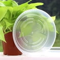 thumbnail image 2 of NIBOLOG 10Pcs Plastic Flower Pot Drip Trays Clear Round Shape Creative Saucers Decor, 2 of 8