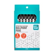 Pen+Gear Retractable Ballpoint Pens, 1.0 mm, Medium Point, Black, 8 Count